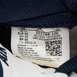 Pre Owned Air Jordans Navy Blue/White Suede and Leather Jordan 1 Retro High CO.JP Midnight Navy Sneakers Size 46