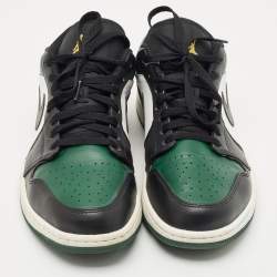 Air Jordans Multicolor Leather Jordan 1 Low Sneakers Size 45