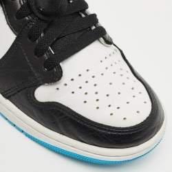 Pre Owned Air Jordans Multicolor Leather Jordan 1 Low OG Power Blue Sneakers Size 40