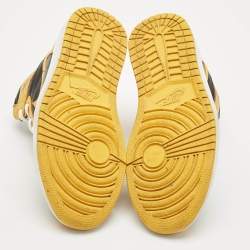 Pre Owned Air Jordans Tricolor Leather Jordan 1 Retro High OG Sneakers Size 41