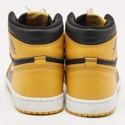 Pre Owned Air Jordans Tricolor Leather Jordan 1 Retro High OG Sneakers Size 41