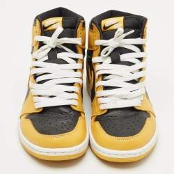 Pre Owned Air Jordans Tricolor Leather Jordan 1 Retro High OG Sneakers Size 41