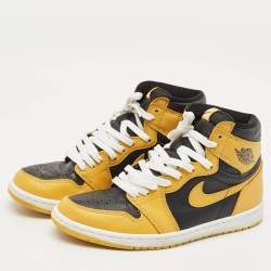 Pre Owned Air Jordans Tricolor Leather Jordan 1 Retro High OG Sneakers Size 41