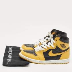 Pre Owned Air Jordans Tricolor Leather Jordan 1 Retro High OG Sneakers Size 41