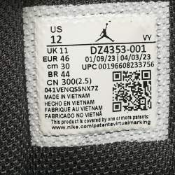 Pre Owned Air Jordans Black Leather Jordan Max Aura 5 Black Anthracite Sneakers Size 46