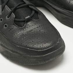 Pre Owned Air Jordans Black Leather Jordan Max Aura 5 Black Anthracite Sneakers Size 46