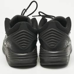 Pre Owned Air Jordans Black Leather Jordan Max Aura 5 Black Anthracite Sneakers Size 46