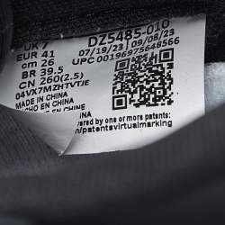 Pre Owned Air Jordans Black Leather Jordan 1 Retro High OG Black White Sneakers Size 41