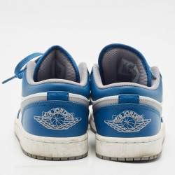 Pre Owned Air Jordans Multicolor Leather Jordan 1 Low True Blue Sneakers Size 41