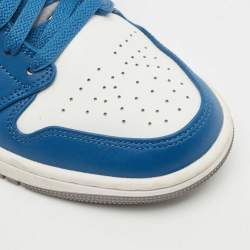 Pre Owned Air Jordans Multicolor Leather Jordan 1 Low True Blue Sneakers Size 41