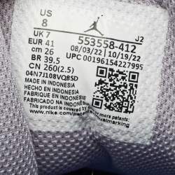 Pre Owned Air Jordans Multicolor Leather Jordan 1 Low True Blue Sneakers Size 41