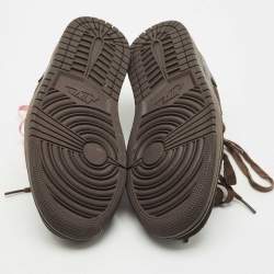Pre Owned Air Jordans Brown Suede Jordan 1 Retro Low OG SP Travis Scott Velvet Brown Sneakers Size 41