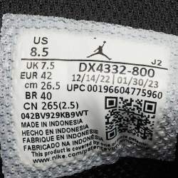 Pre Owned Air Jordans Multicolor Suede and Leather Jordan 1 Mid SE Flight Club Sneakers Size 42