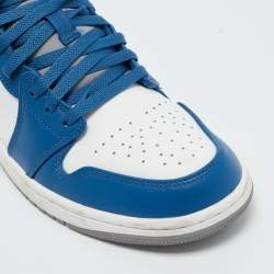 Pre Owned Air Jordans Multicolor Leather Jordan 1 Low True Blue Sneakers Size 43