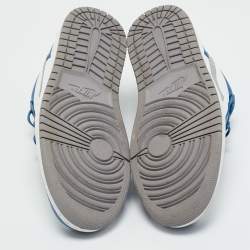 Pre Owned Air Jordans Multicolor Leather Jordan 1 Low True Blue Sneakers Size 43