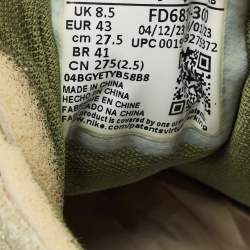 Pre Owned Air Jordans Green Suede Jordan 1 Low SE Craft Light Olive Sneakers Size 43