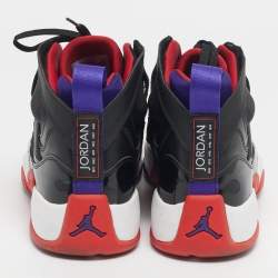 Pre Owned Air Jordans Black Patent and Leather Jumpman Two Trey Raptors Sneakers Size 47.5