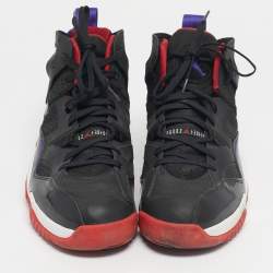 Pre Owned Air Jordans Black Patent and Leather Jumpman Two Trey Raptors Sneakers Size 47.5