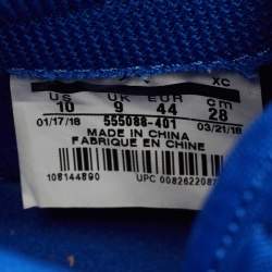 Pre Owned Air Jordans Blue Leather Air Jordans 1 Retro High Top Sneakers Size 44