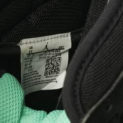 Pre Owned Air Jordans Black Nubuck Leather Air Jordans Mars 270 Green Glow High Top Sneakers Size 45