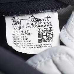 Pre Owned Air Jordans Multicolor Leather and Suede Jordan 1 Retro High Light Smoke Grey Sneakers Size 43