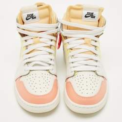 Pre Owned Air Jordans Multicolor Leather and Mesh Jordan 1 High Zoom Air CMFT To My First Coach Sneakers Size 42.5