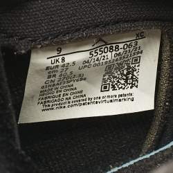 Pre Owned Air Jordans Black/Red Patent Leather Jordan 1 Retro High OG Bred Sneakers Size 42.5