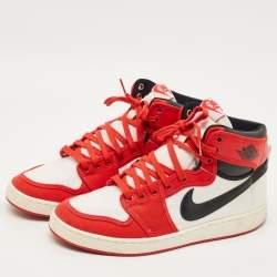 Pre Owned Air Jordans Multicolor Canvas and Leather Jordan 1 Retro AJKO Chicago Sneakers Size 43
