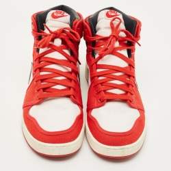 Pre Owned Air Jordans Multicolor Canvas and Leather Jordan 1 Retro AJKO Chicago Sneakers Size 43