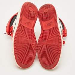 Pre Owned Air Jordans Multicolor Canvas and Leather Jordan 1 Retro AJKO Chicago Sneakers Size 43