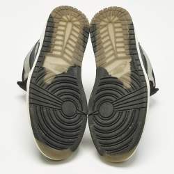 Pre Owned Air Jordans Multicolor Nubuck Leather Jordan 1 Retro High Element Gore-Tex Black Particle Grey Sneakers Size 42.5