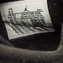 Pre Owned Air Jordans Black Canvas and Leather Jordan 4 High Top Sneakers Size 43