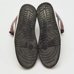 Pre Owned Air Jordans Tricolor Leather Jordan 1 Mid Wear-Away Chicago Sneakers Size 45