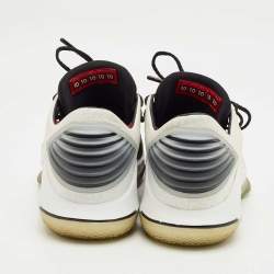 Pre Owned Air Jordan Black/White Fabric and Leather XXXII Low Slam Dunk Sneakers Size 41