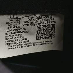 Pre Owned Air Jordans Green/Black Leather Jordan 1 Retro High Pine Green Black Sneakers Size 45.5