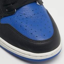 Pre Owned Air Jordans Multicolor Leather Jordan 1 Retro High Royal Toe Sneakers Size 45.5