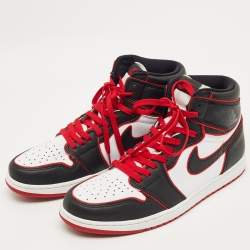 مملوكة مسبقًا Air Jordans Multicolor Leather Jordan 1 Retro High Bloodline Sneakers Size 45.5