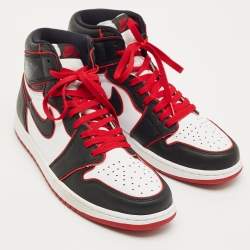 مملوكة مسبقًا Air Jordans Multicolor Leather Jordan 1 Retro High Bloodline Sneakers Size 45.5