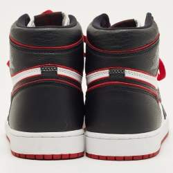 مملوكة مسبقًا Air Jordans Multicolor Leather Jordan 1 Retro High Bloodline Sneakers Size 45.5