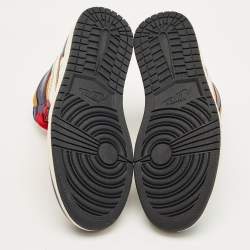 Pre Owned Air Jordans Multicolor Leather Jordan 1 Retro High OG Defiant SB LA to Chicago Sneakers Size 45.5