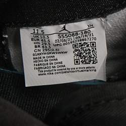 Pre Owned Air Jordans Multicolor Leather Jordan 1 Retro High Electro Orange Sneakers Size 45.5