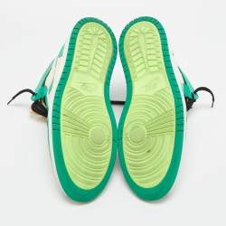 مملوكة مسبقًا Air Jordans Green/White Suede and Canvas Jordan 1 High Zoom Air CMFT Stadium Green Sneakers Size 45.5