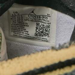 مملوكة مسبقًا Air Jordans Green/White Suede and Canvas Jordan 1 High Zoom Air CMFT Stadium Green Sneakers Size 45.5