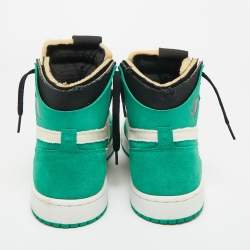 مملوكة مسبقًا Air Jordans Green/White Suede and Canvas Jordan 1 High Zoom Air CMFT Stadium Green Sneakers Size 45.5