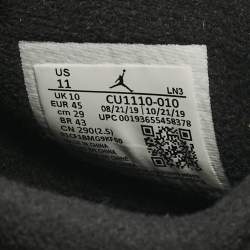 Pre Owned Air Jordans Black Nubuck Leather Jordan 4 Retro Black Cat Sneakers Size 45