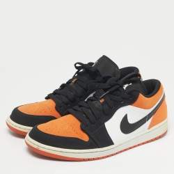 Pre Owned Air Jordans Multicolor Nubuck Leather Jordan 1 Low Shattered Backboard Sneakers Size 45