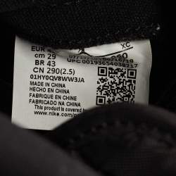 Pre Owned Air Jordans Black/Grey Leather And Satin Jordan 1 Retro High OG Sneakers Size 45