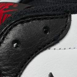 Pre Owned Air Jordans Multicolor Leather Jordan 1 Retro Low OG Black Toe Sneakers Size 44.5