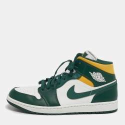 Pre Owned Air Jordans 1 Retro High Size 45 Tricolor Leather High Top Sneakers