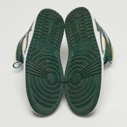 Pre Owned Air Jordans 1 Retro High Size 45 Tricolor Leather High Top Sneakers